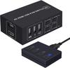 BLUPOW HDMI KVM-переключатель USB-переключатель для совместного использования компьютеров 4, совместимый с переключением горячих клавиш, питание от шины, не требуется блок питания, USB-кабель в комплекте VA571N