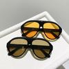 Fashion Oversized Pilot Sunglasses Women Vintage Green Orange Shades Uv400 Men Outdoor Sports Driving Gradient Sun Glasses