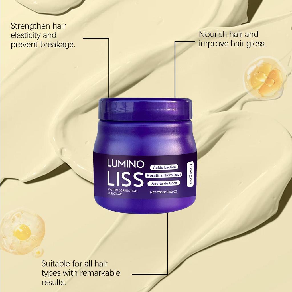 Protein Straightening Cream Nourishes Softens Hair Creating Silky Smooth Hair Repair Frizz Curls Naturally Without Damaging Hair