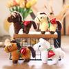 Mascot Vintage Pony Plush Keychain PP Cotton Chinese Horse Plush Keyring  Birthday Gift