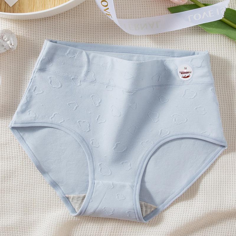 Женское хлопковое нижнее белье с высокой талией и антибактериальной промежностью 5A — большой размер, бесшовное и удобное