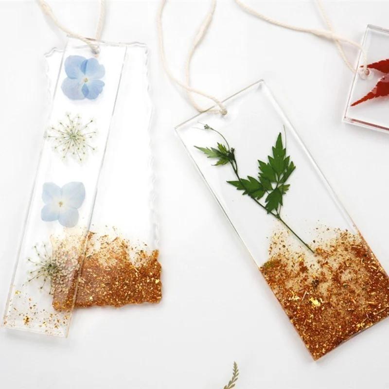 Сделай сам Резина Кристалл Эпоксидная закладка Тег Волна Прямоугольная закладка Зеркало Силиконовая форма для УФ Эпоксидной смолы Литьевая форма