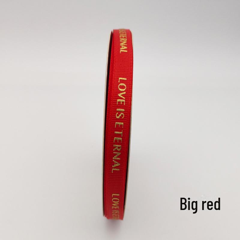 1 см качественная термофиксированная лента для горячего тиснения с нитками для упаковки цветов с надписью