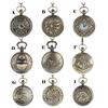 Personalized Pattern Steampunk Vintage Quartz Roman Numerals Pocket Watch