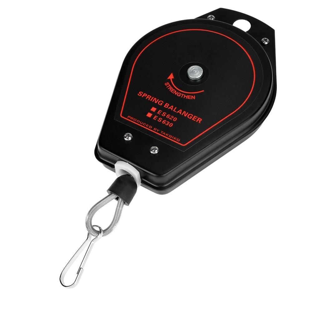 ES620 Spring Balancer 0.6~2.0kg Capacity Adjustable New Spring Balancer 1.35 Meters Black Spring Balancer Tool Tool Organization