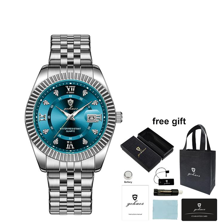 Gohuos 8804 78804 Luxury Fashion Men's Watch Waterproof Business Wristwatch for Men Women Reloj Para Hombre Box Bag Packaging