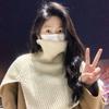 Button scarf women's winter new versatile high-end high-end high-necked scarf foreign-style coat shawl warm scarf pullover