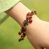 Hand-woven Agate Bracelet Women's Vintage Bohemian Butterfly Flower Fringed Pendant Anklet
