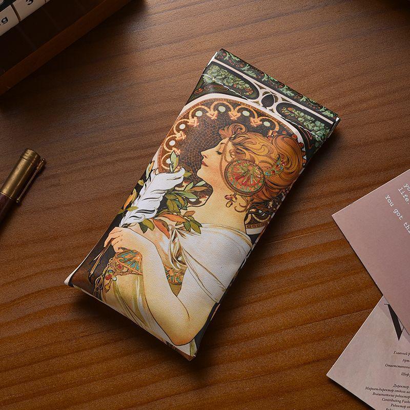 Защитный чехол для очков Camellia Goddess из ПУ-кожи Сумка для хранения очков Водонепроницаемый чехол для очков для унисекс Макияж