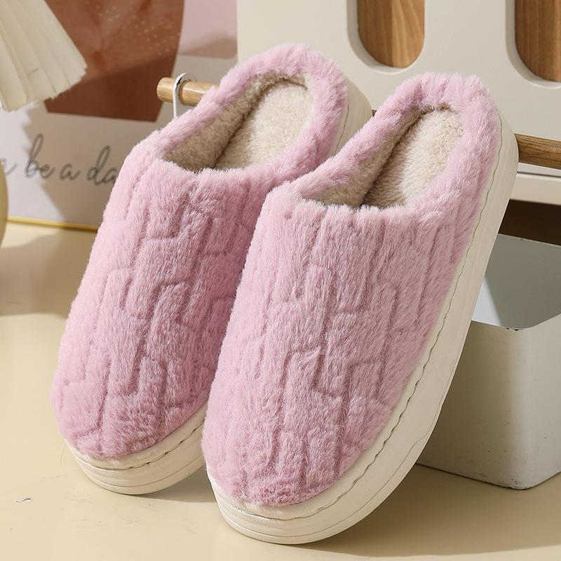 Зимняя одежда нескользящие пушистые тапочки хлопковая швабра утолщенные теплые домашние хлопковые тапочки