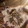 DIY Fabric Patchwork Kit Flower Fairy Kit, Layered Sewing Whimsical Crafting Gift Floral Craft for Adults, Home Decor Creative Hobby Adults