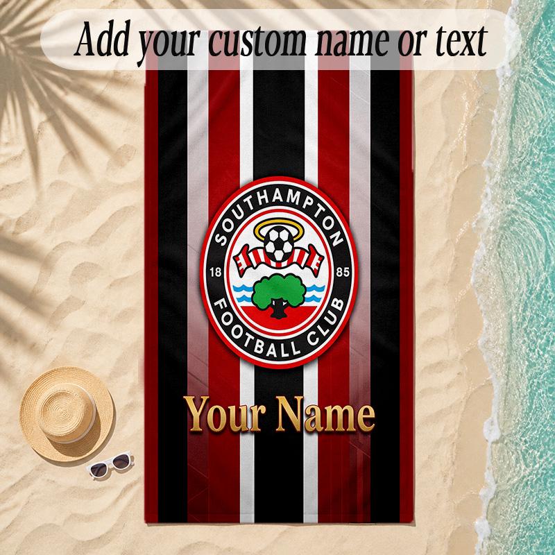 Beach TowelSouthampton FC Custom Name Text Personalized Soft Towel for Beach Pool Indoor Home Decor Gift