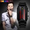 SKMEI Роскошные креативные спортивные часы для мужчин с ремешком из нержавеющей стали 5 бар водонепроницаемые цифровые наручные часы
