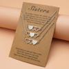 3 Pieces Sister Heart-shaped Short Necklaces Stainless Steel Best Friend Necklace Suitable for 3 Sister and 3 Friends