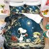 3D NEW Luxury Anime Snoopy Bedding Set Cartoon Children Bedroom Quilt Cover Boy Girl Bedclothes For Children Anime Home Gift