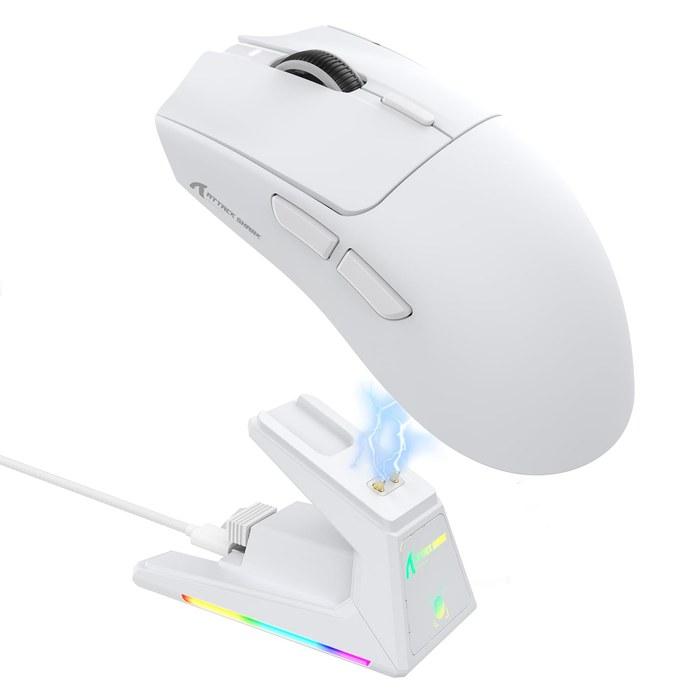 MAMBASNAKE ATTACK SHARK X1 Gaming Mouse Lightweight 49g, Wireless/Wired, Bluetooth 2.4G, 3 Modes, PAW3395PRO 40000DPI, Omron Switches 100