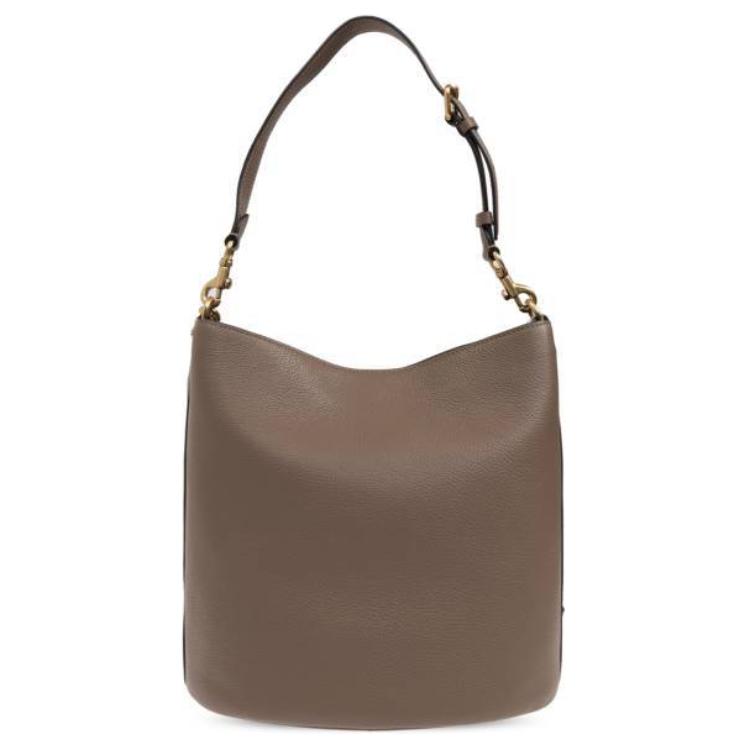New COACH Willow Litchi Grain Leather Bucket Bag, Portable Crossbody Bag, Shoulder Bag Tubas Women's Brown CW624-B4CBD