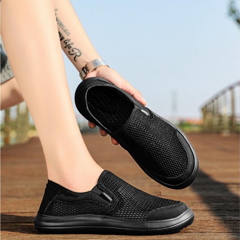 Men's Mesh Shoes Summer Breathable Hollow Out Casual Shoes Fashion Men Sneaker Lightweight Comfortable Driving Shoes Men Loafers