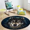 Домашний современный декоративный ковер ковер для спальни гостиная коврик для ванной волк Danqing Art круглый ковер вход
