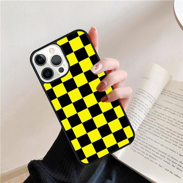 Клетчатый чехол для телефона iPhone 17 Air 15 16 Cover 14 11 13 Pro Max 12 Plus Max Cover Coque