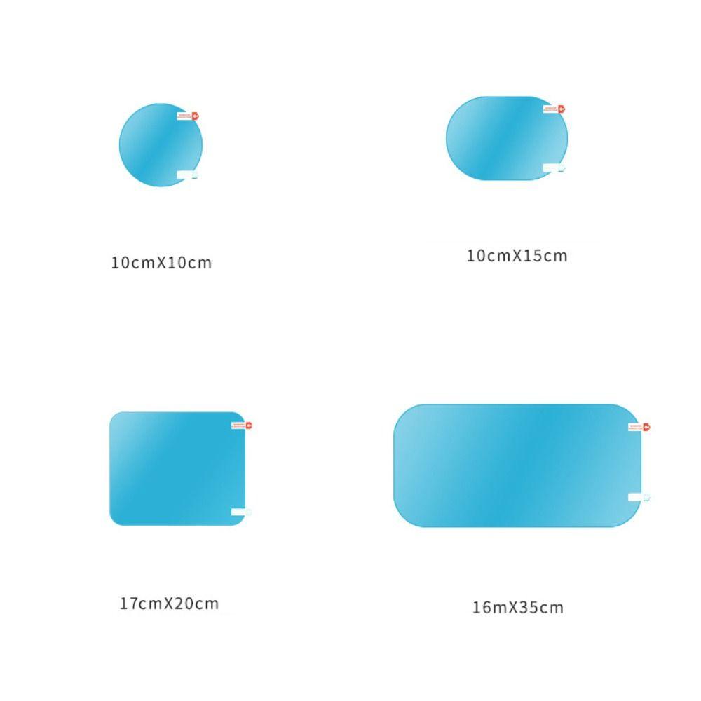 2 шт. Прочные ПЭТ-пленки от дождя, Антизапотевающие, Прозрачные, Для зеркала заднего вида, Водонепроницаемые, Автомобильные наклейки от дождя