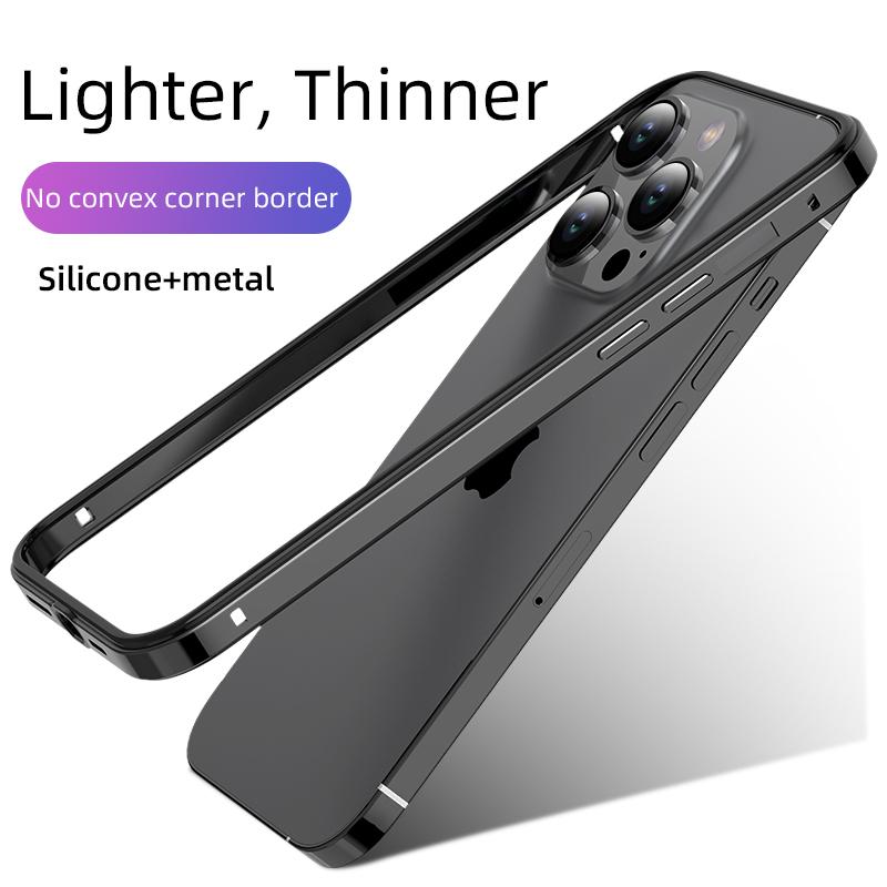 Алюминиевый металлический силиконовый чехол-бампер для Apple IPhone 15 14 Plus 13 Pro Max 12 11 XR XS X 7 8 SE 2022 2020 Бронированный противоударный чехол