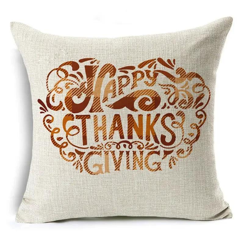 Thanksgiving Pillowcase Hello Autumn Sofa Car Pumpkin Cushion Cover Home Decoration 4545
