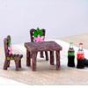 DIY Gifts Home Decor Mini Miniature Micro Landscape Garden Furniture Ornament Table and Chairs