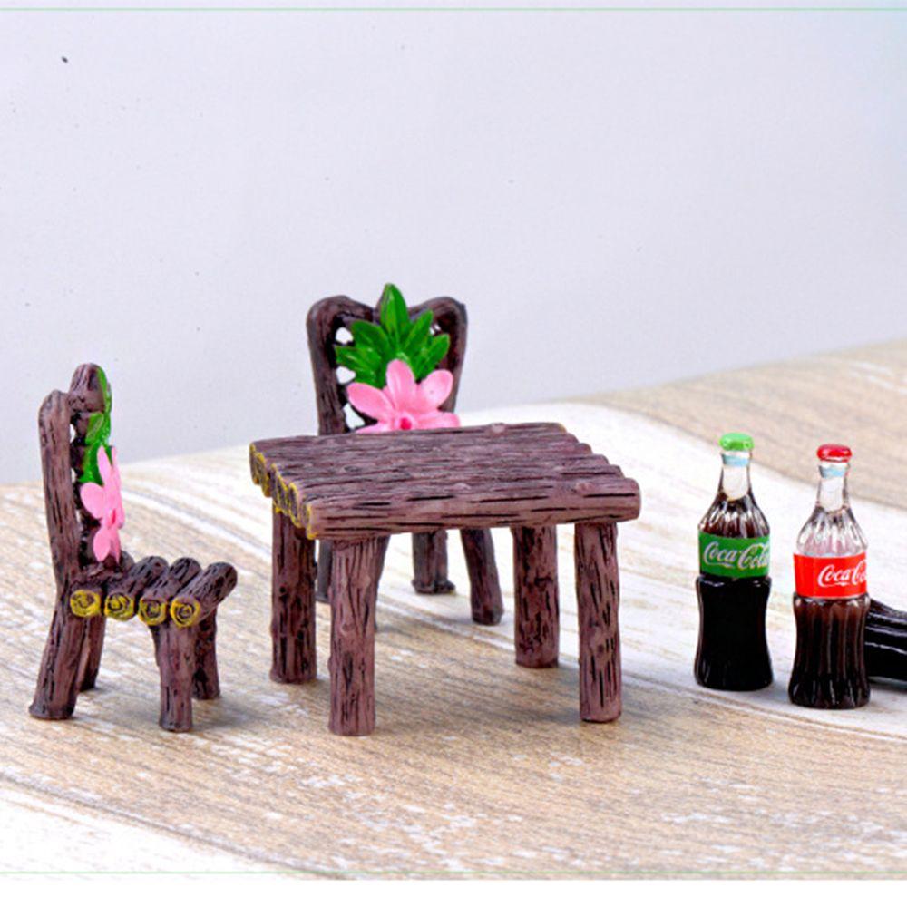 DIY Gifts Home Decor Mini Miniature Micro Landscape Garden Furniture Ornament Table and Chairs