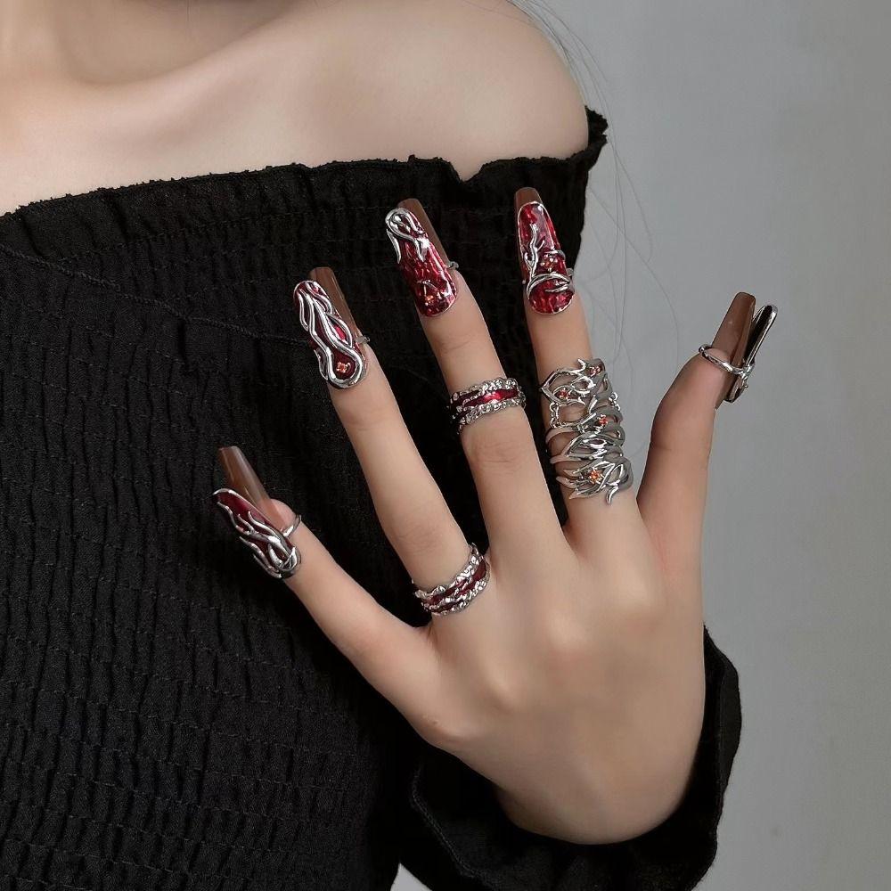 Корейский стиль ювелирных изделий Finger Cot цинковый сплав цинковый сплав кольцо фея кольцо для ногтей женские ювелирные изделия аксессуары кольцо для дизайна ногтей