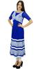 Bimba Женский длинный расклешенный Anarkali Kurti Blue Georgette Designer Kurta Indian Party Wear