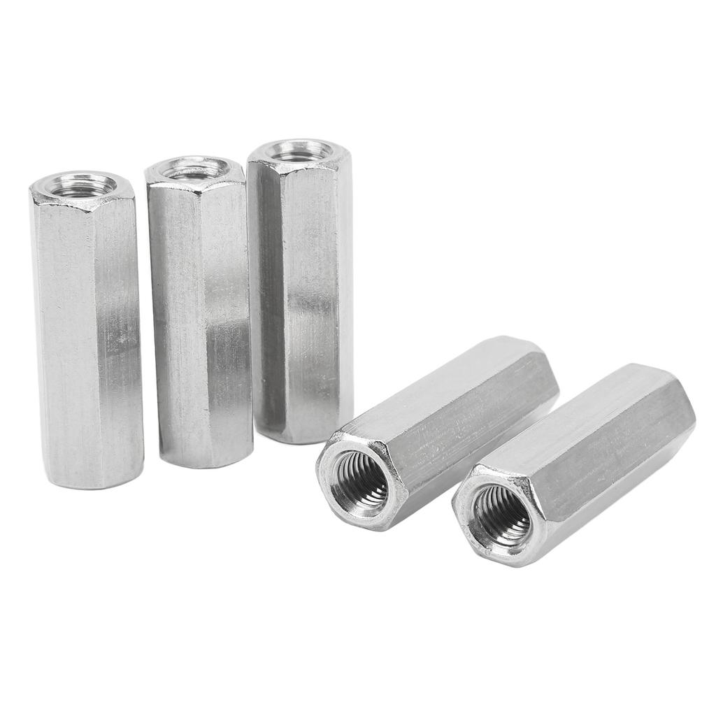 5 Pcs Hex Coupling Nut M12x1.75 L60mm 304 Stainless Steel Hex Coupling Nuts Threaded Rod Connector