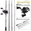Комбинированная катушка для удочки, 4 шт., литье из углеродного волокна, дорожная удочка, 18BB, рыболовная катушка для приманки
