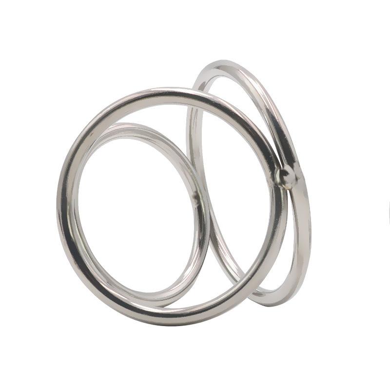 Кольцо на пенис из нержавеющей стали, кольцо с тремя кольцами, секс-игрушки, секс-инструменты, страсть, оргазм, игрушки для взрослых, вспомогательное средство для тренировки нижней части тела