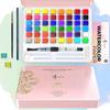 Artistro Watercolor Paint Set, 48 Vibrant Colors In Tin Box, Includes 4 Metallic and 4 Fluorescent Colors, Watercolor Paints, Perfect for Adults and