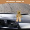 Shaking Legs Wooden Man Movable Joint Figure Desktop Decor Toy Handmade Figurine Cute Home Decoration Car Dashboard Ornament