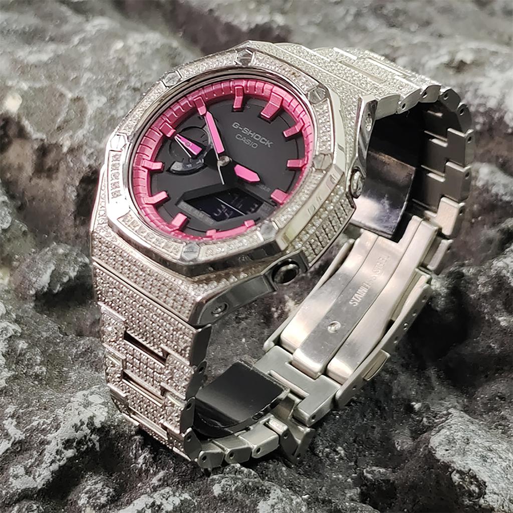 Casio Мужские черные часы 44 мм GA-2100-1A1(Watch3--)
