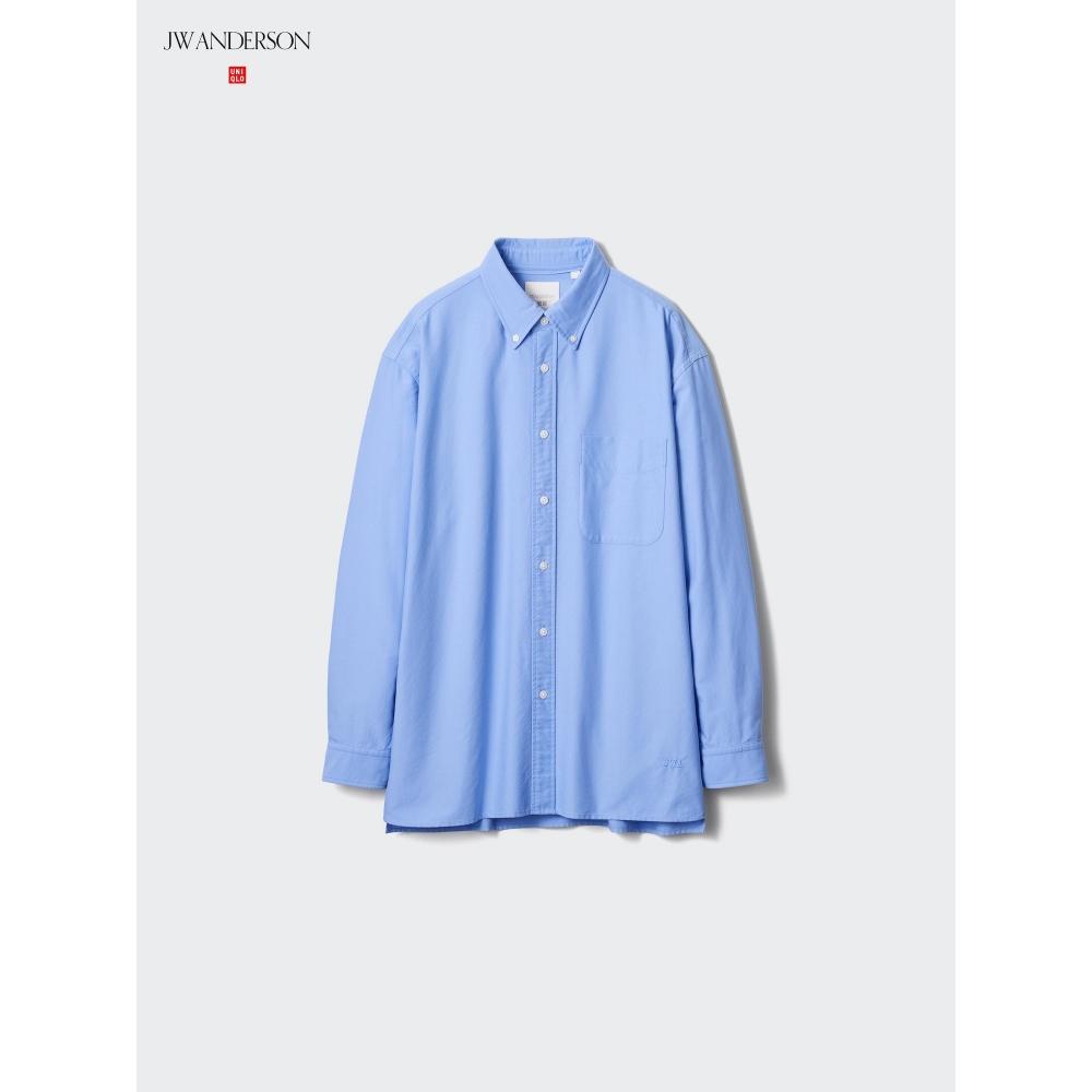 Uniqlo Рубашка Oxford Oversize с длинным рукавом 