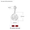 Fu Character Bracelet Charms: Gold Sand Pendants & Spacer Beads for DIY Jewelry