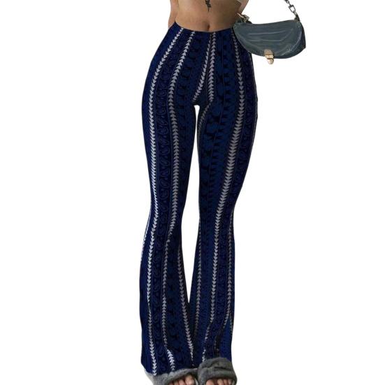 Женские брюки для йоги эластичные со средней посадкой повседневные с принтом расклешенные брюки с принтом, подчеркивающие силуэт ног, брюки для бега, ходьбы, длинные брюки