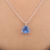Tanzanite Gemstone 925 Sterling Silver Jewelry Handmade Pendant 0.58" For Women CZP-15-14
