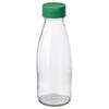 IKEA SPARTANSK: Water Bottle, Clear Glass, Green (705.179.57/70517957)
