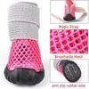 Breathable Mesh Small Dog Shoes, Anti-slip Rubber Sole, Adjustable Paw Protectors For  Pavement, Walking Running Boots Summer