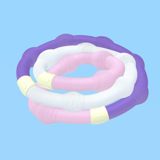 Weighted Soft Spring Hoop Waist-Friendly Foldable Fitness Hoop Portable Home Gym Men Women Adults Body Waist Slimming Exercise Equipment