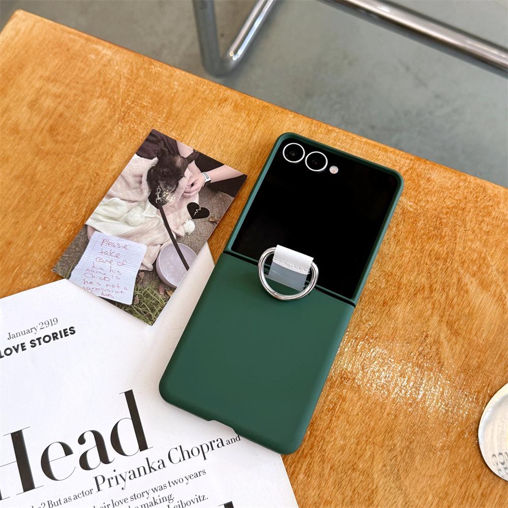 Мягкий силиконовый чехол-бампер с кольцом для Samsung Galaxy Z Flip 7 6 5 4 Flip5 Flip6 Flip7 FE Защитная крышка со всех сторон для шарнира