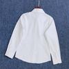 Детская белая рубашка 110-160 с длинными рукавами школьная форма рубашки для девочек и мальчиков