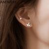 Copper Asymmetrical Butterfly Stud Earrings For Women Simple Temperament Earring Korean Jewelry