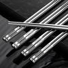 Household Non-Slip Metal Chopsticks - Food Grade 304 Stainless Steel with Laser Anti-Scalding Design