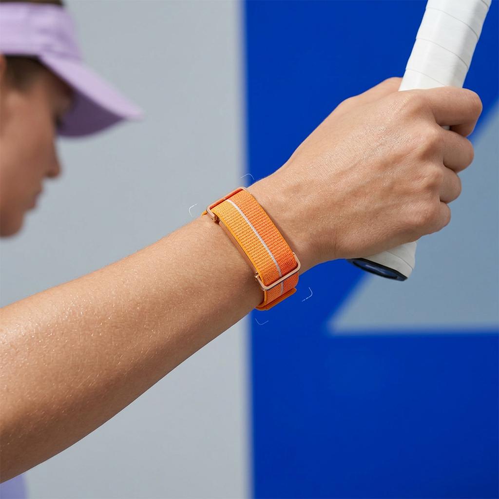 Нейлоновый ремешок + Металлический корпус для Google Fitbit Air Мягкий дышащий петлевой браслет Замена Спортивный ремешок Подходит для ремешка Fitbit Air