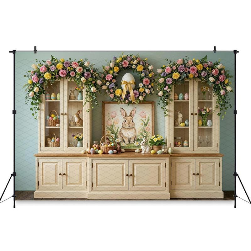 Mocsicka Happy Birthday Backgrounds For Photographs Spring Wedding Party Backdrop Easter Egg Flower Decor Photo Studio Wallpaper